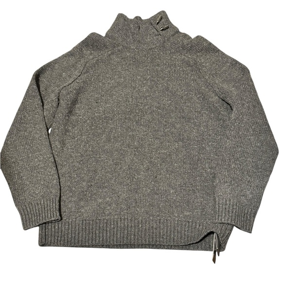 A|X Armani Exchange Mens Turtleneck Sweater Sz L Toggle Button Knit Pullover - Picture 3 of 8